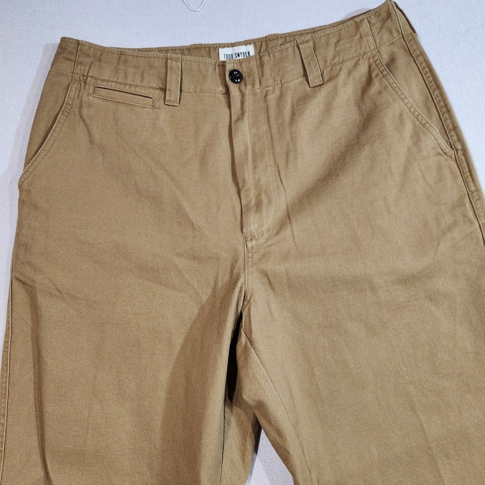Todd Snyder Relaxed Fit Chino British Khaki Mens 33x32 PA050676 NEW
